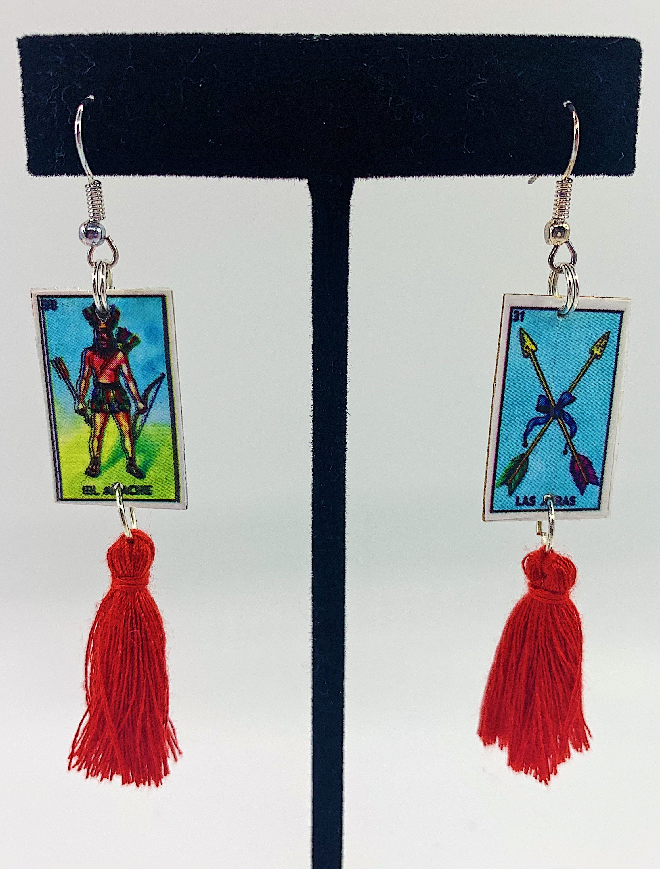 Las Jaras And El Apache Loteria Earrings Kosturakis Crafts